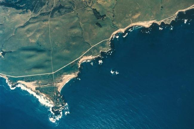Satellite Image of Oceanic Coastline